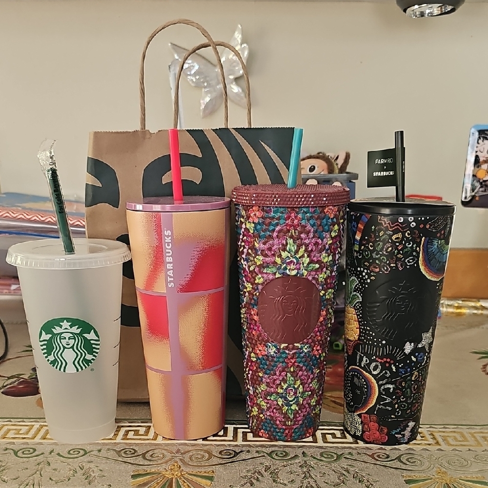 Starbucks Tumbler Collection with Vibrant Colors